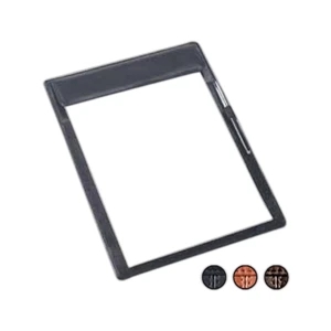 13" X 10" X 0.5" - Full Size Leather Tablet Holder With Elastic Pen Loop And Document Pocket