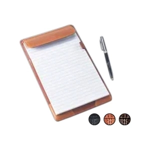 9.5" X 6" X 0.5" - Full Size Leather Tablet Holder With Elastic Pen Loop And Document Pocket