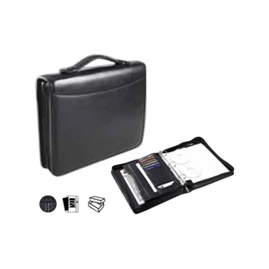Three Ring Binder, Tablet Padfolio With Interior Organizers And Gusseted Folder