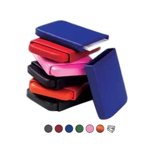 Leather Slide Business Card Holder, Holds Approximately 20 Business Cards