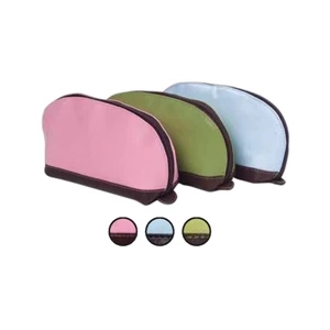 Colored Vachetta Leather Accessory Pouch, Fully Lined With Small Pocket
