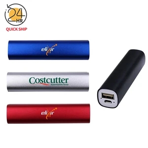 Chamfer Edge Aluminum Power Bank - 2200 mAH -blue