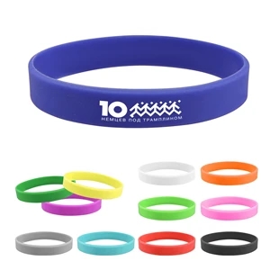 Single Color Fill Silicone Wristband