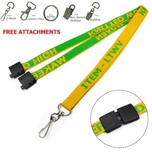 Custom Woven Lanyards with Safety Breakaway