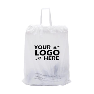 Plastic Hotel Laundry Bag with Drawstring