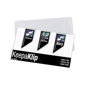 Keepaklip - Stock Logo Business Card Size Packaging For Keepaklips Paper Clips