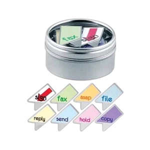 Keepaklip Paper Clips. 8 Office Designs In Metal Tin With Clear Window Lid