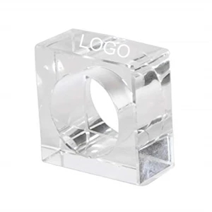 Crystal Napkin Ring-Square