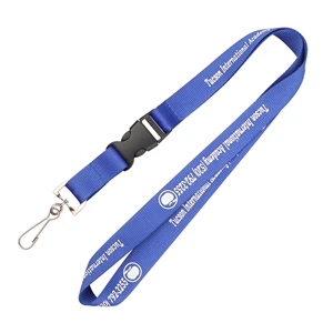 3/4" Screen Printed Polyester Lanyard w/ J-Hook