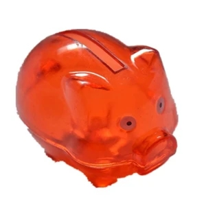 Custom Plastic Mini Piggy Coin Bank container With Key chain