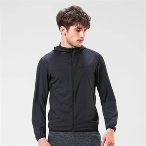 Custom Logo Men's Hooded Wind Jacket