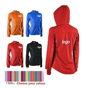 Custom Logo Women's Hooded Wind Jacket