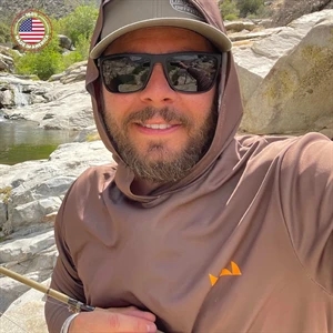 Long Sleeve Sun Shirt with Hood, UPF50  - 100% Made in USA