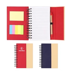 Spriral Notebook W/ Pen & Sticky Notes