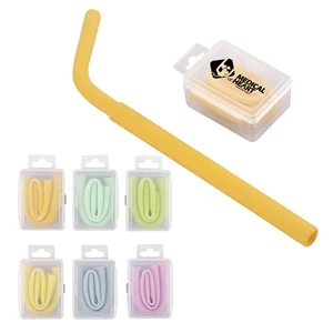 Silicone Reusable Straw in Case