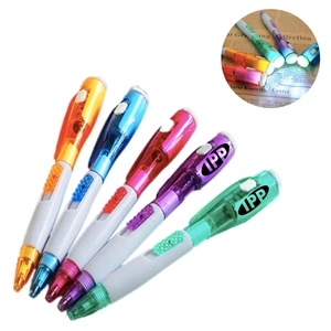 3-In-1 LED Ballpoint Pen With Counterfeit Detector