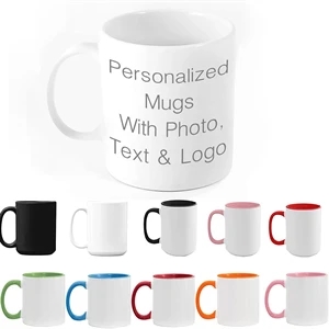 11 oz. Traditional Custom Ceramic Coffee Mugs