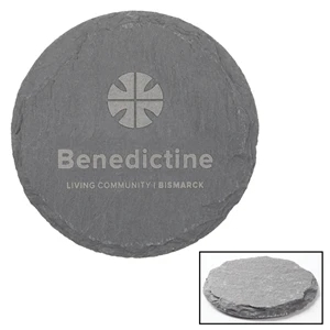 Natural Slate Stone Round Coaster