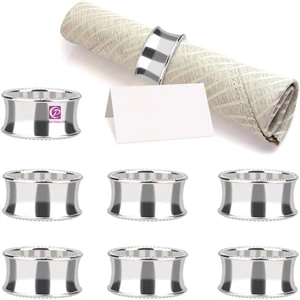 Stainless Steel Bead Side Napkin Ring