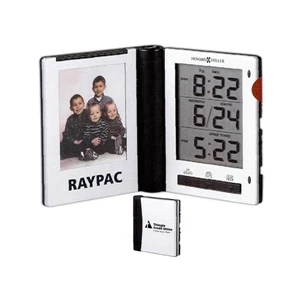 Photo Traveler - Folding Alarm Clock With Photo Holder And Dual Time Zones