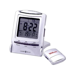 Distant Time Traveler - Folding Silver-tone Distant Time Traveler Alarm Clock With Lcd Display