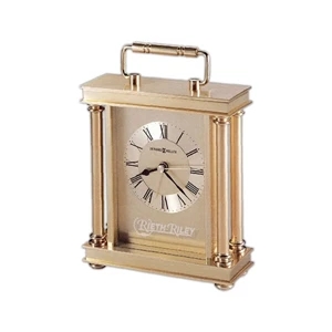 Audra - Carriage Alarm Clock Features A Decorative Handle, Turned Brass Button Feet