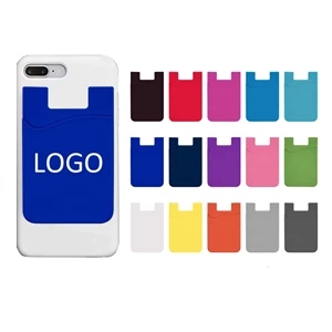 Silicone Stick-on Phone Wallet Card Holder Pocket