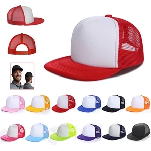 Flat Billed Foam Trucker Cap