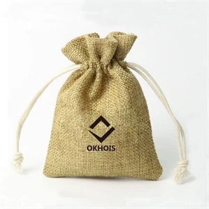 Burlap Gift Drawstring Pouch