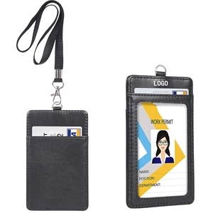 Custom Logo ID card Badge Holder with Lanyard