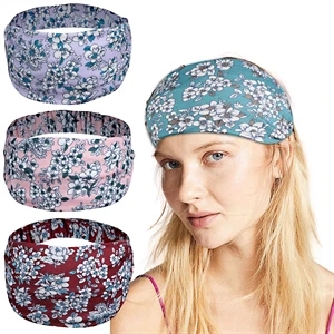 Polyester Ladies Printed Stretch Headband