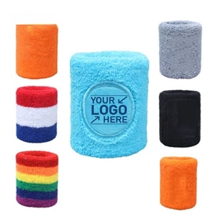 Sports cotton color sweat-absorbent wristband