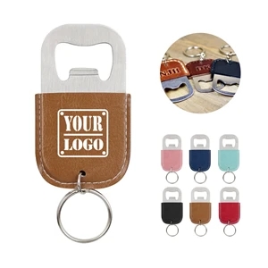 Leather Bottle Opener Keychain