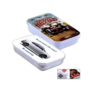 Pocket Size Tin With Easy Slide Opening Filled With Chocolate Flavored Mints