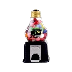 Gumballs For Light Bulb Shape Candy Dispenser In Black With Silver Accents