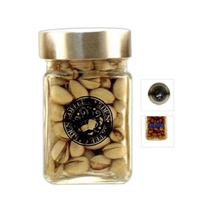 Executive - Heavy Duty Glass Jar With Stainless Steel Lid Filled With Hard Candy