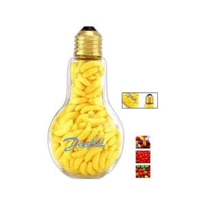 Medium Light Bulb Clear Glass Container Filled With Jelly Beans Or Jelly Bellies