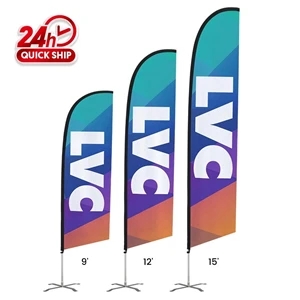 17' Premium Single Sided Angled Flag Graphic Only