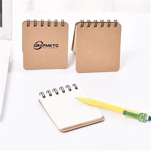 Mini Kraft Cover Spiral Notebook Joural