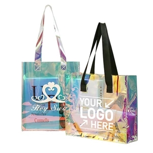 Custom Logo Hologram Clear Tote Bag