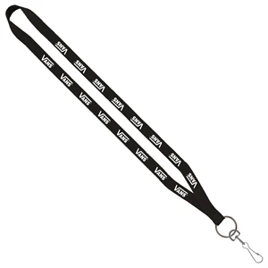 Custom Logo 1/2" Polyester Lanyard with Sewn Metal Swivel Snap Hook