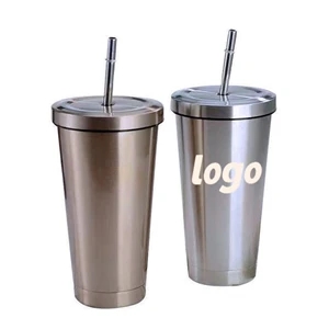 Stainless Steel Tumbler with Lid and Straw 17.5 OZ