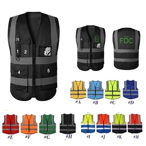 Reflective Safety Vest with Pouch