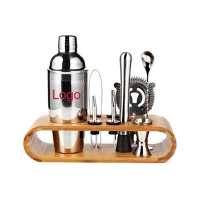 10-Piece bartender Tool with Stand Cocktail Maker Shaker set