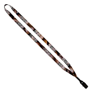 Custom Logo 1/2" DyeSublimated Lanyard with Metal Crimp and Bulldog Clip