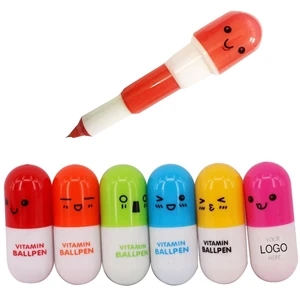 Pill Shaped Stress Reliever Ballpoint Pen