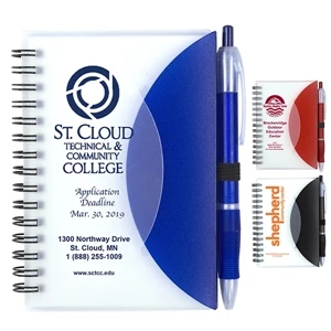 Cupertino Stylish Spiral Notepad Notebook with Matching Pen