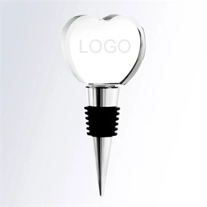 Personalized Crystal Heart Wine Stopper