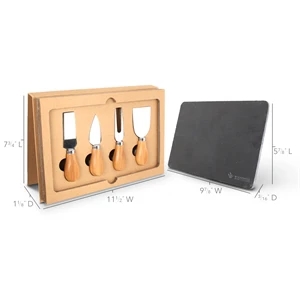 5-Pc Cheese Knife Set with Cardboard Gift Box