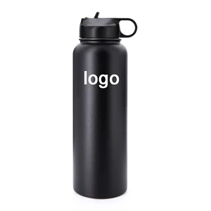 40 oz Stainless Steel Water Bottle With Straw Lid